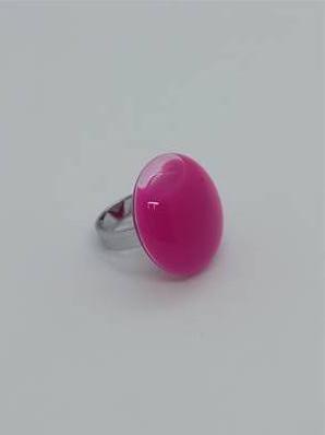 Bague Galet Milk Rose