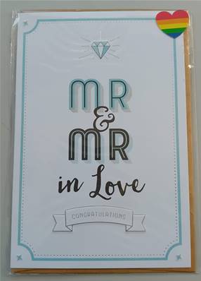 CARTE A5 + ENVELOPPE MR & MR IN LOVE