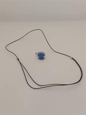 Pendentif collier souple Cachou Billes Petit Modèle Bleu foncé