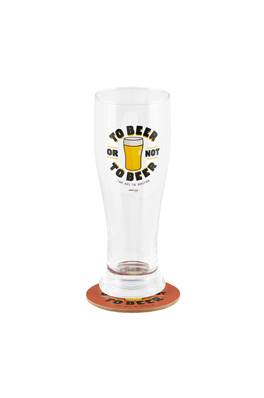 VERRE A BIERE + DESSOUS VERRE (+ BOITE) TO BEER