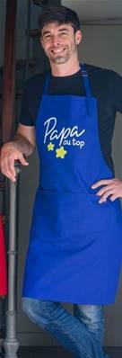 TABLIER ADULTE PAPA AU TOP BLEU