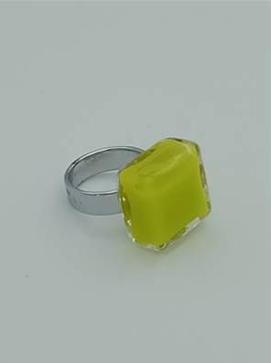 Bague Carrée Milk Vert
