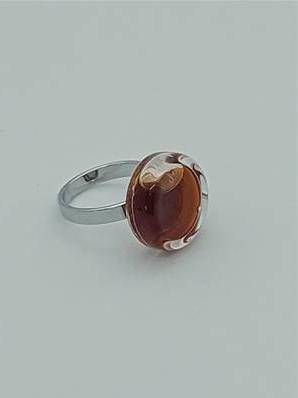 Bague Cachou Petit Modèle Milk Marron