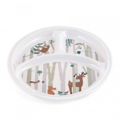 ASSIETTE RONDE 3 COMPARTIMENTS FORET