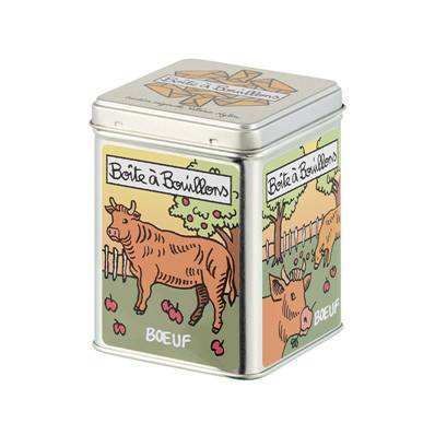 BOITE METAL BOUILLON BOEUF VINTAGE