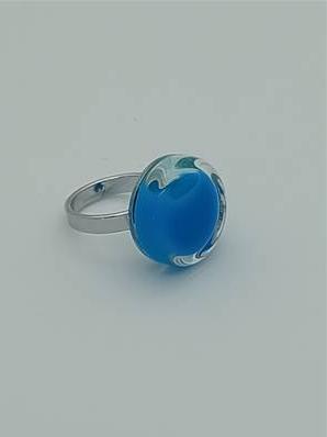 Bague Cachou Petit Modèle Milk Bleu clair