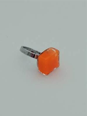 Bague Carrée Losange Milk Orange