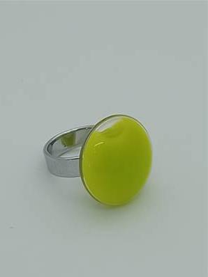 Bague Galet Petit Modèle Milk Vert