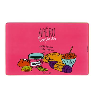 PLANCHE A SAUCISSON ET COUTEAU APERO DES COPINES