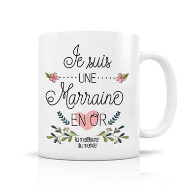 MUG + BOITE JE SUIS UNE MARRAINE EN OR