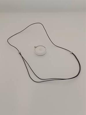 Pendentif collier souple Cachou Milk Blanc
