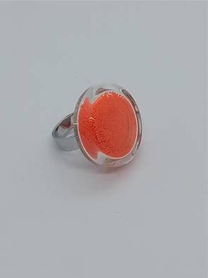 Bague Cachou Billes Orange