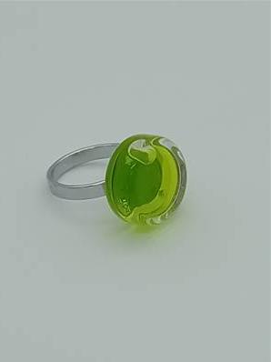 Bague Cachou Petit Modèle Transparent Vert