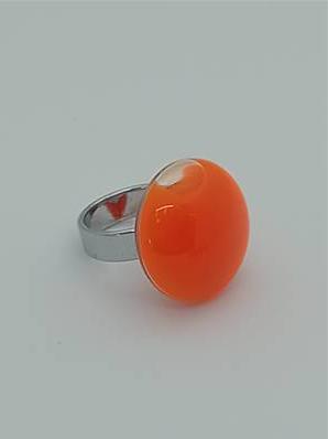 Bague Galet Petit Modèle Milk Orange