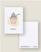 CARTE A PLANTER - CHAT MERCI