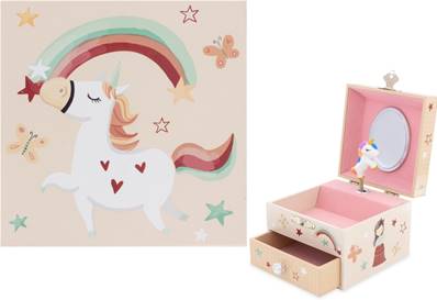 BOITE MUSIQUE CUBE LICORNE - 9539