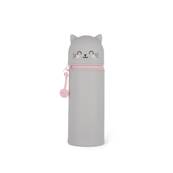 KAWAII 2-IN-1 SOFT SILICONE PENCIL CASE - KITTY