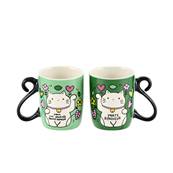 SET DE 2 MINI MUGS HOUBA CHAT BONHEUR