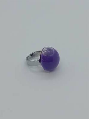 Bague Dôme Milk Bleu Violet