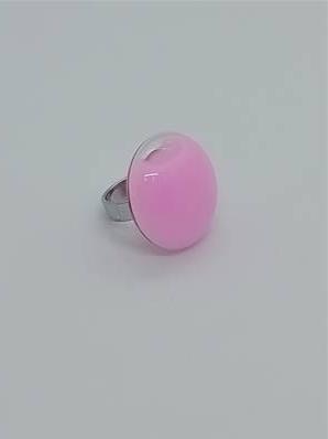 Bague Galet Milk Bubble gum (rose)