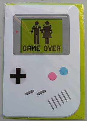 CARTE A5 + ENVELOPPE GAME OVER