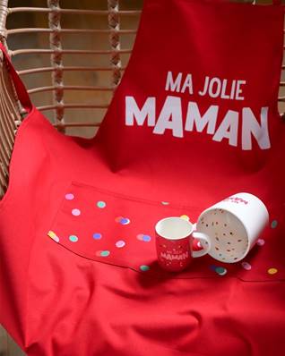 TABLIER ADULTE MA JOLIE MAMAN ROUGE