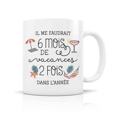 MUG + BOITE 6 MOIS DE VACANCES