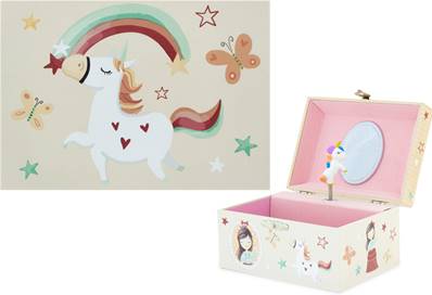 BOITE MUSIQUE RECTANGLE LICORNE - 9540