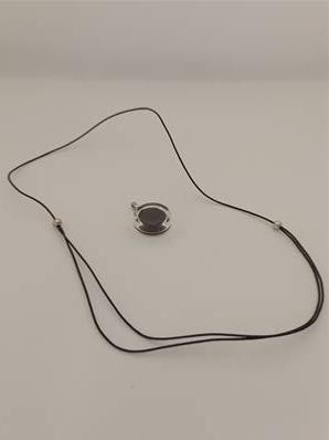 Pendentif collier souple Cachou Billes Petit Modèle Noir