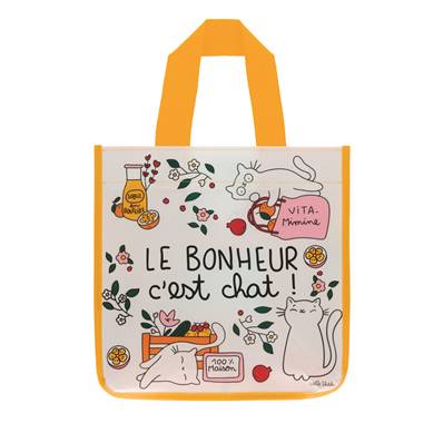 SAC A PUCES LE BONHEUR C'EST CHAT