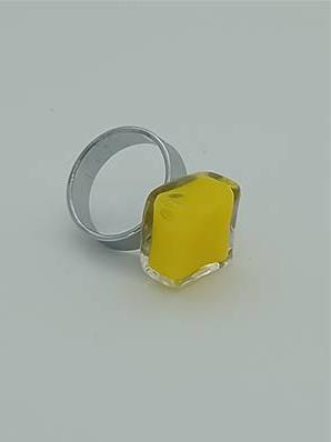 Bague Carrée Losange Milk Jaune