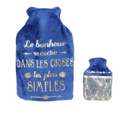 BOUILLOTE 1L AVEC CHAUFFERETTE BLEU