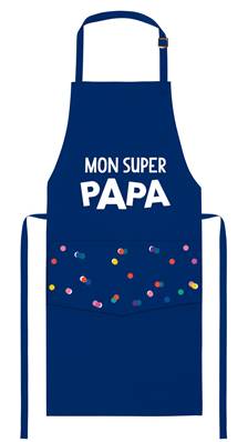 TABLIER ADULTE MON SUPER PAPA BLEU