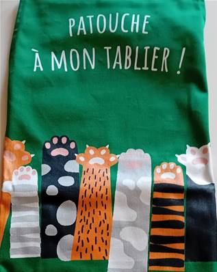 TABLIER ADULTE PAS TOUCHE VERT