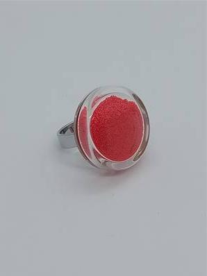 Bague Cachou Billes Rouge