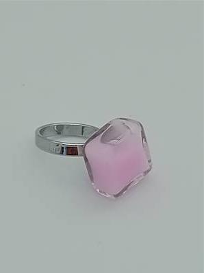 Bague Carrée Losange Milk Bubble gum (rose)
