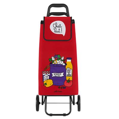 CHARIOT DE COURSES CHAT'LUT ROUGE