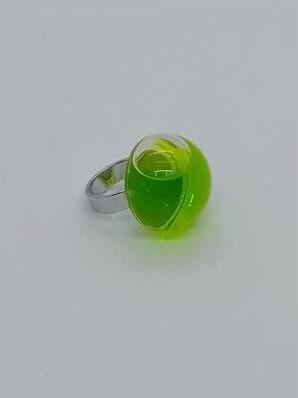 Bague Dôme Transparent Vert