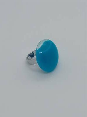 Bague Galet Milk Turquoise