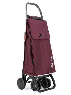 CHARIOT 4 ROUES PIVOTANTES PLIABLE BURDEOS VIOLET