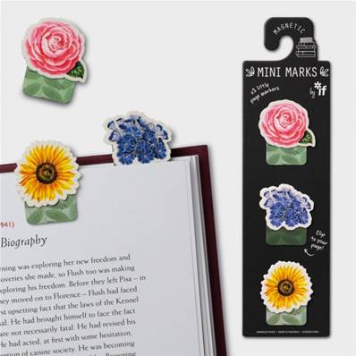 MARQUE PAGES MAGNETIQUE X3 - FLEURS