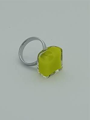Bague Carrée Losange Milk Vert