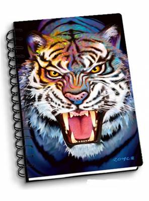 CARNET A6 COUVERTURE 3D - TIGRE