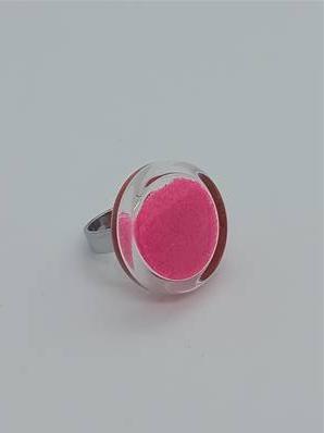 Bague Cachou Billes Rose