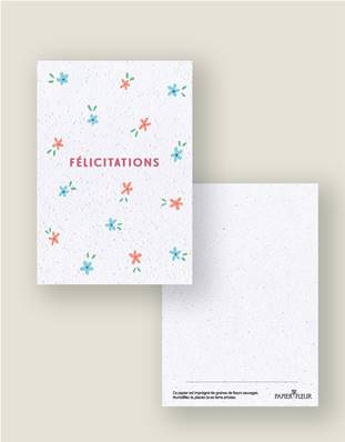 CARTE A PLANTER - FELICITATIONS