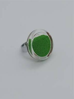 Bague Cachou Billes Vert