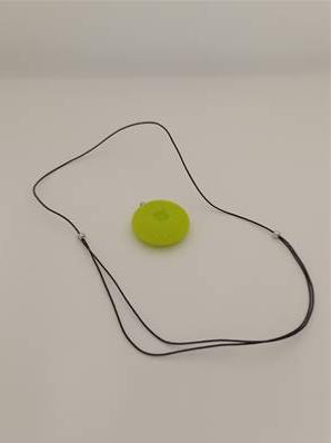 Pendentif collier souple Galet Milk Vert