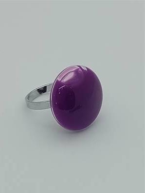 Bague Galet Petit Modèle Milk Violet