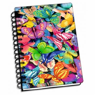 CARNET A6 COUVERTURE 3D - PAPILLON