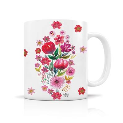 MUG + BOITE FLORAL FOLK